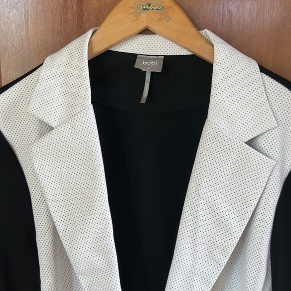 Bobi Los Angeles Two Tone Mod Blazer Size Large Retro Beetlejuice Vibes - Picture 2 of 5